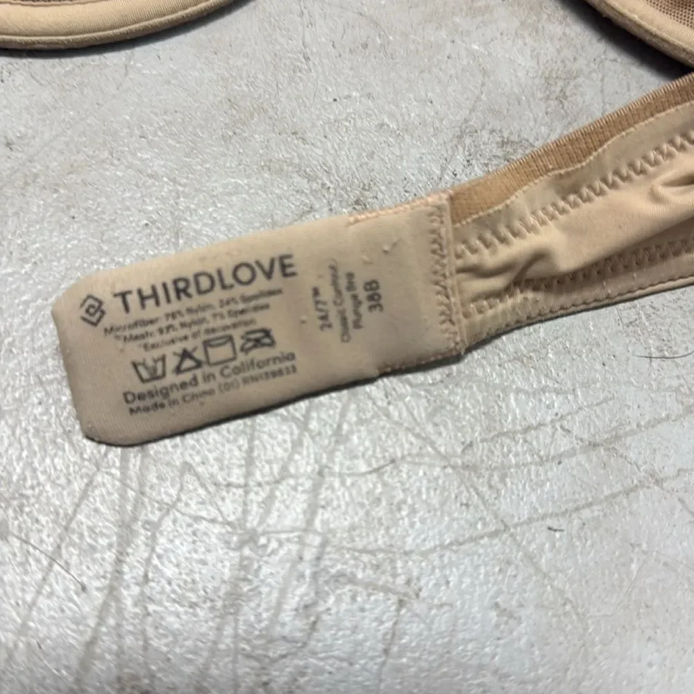 ThirdLove Tan Seamless T-Shirt Bra Intimates - Mesh Bra Padded 38B